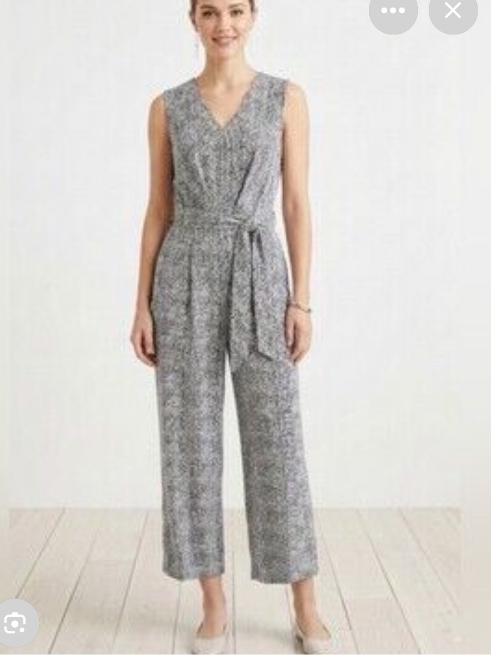 👗Apt.9 Sleeveless Printed Jumpsuit in black/white
